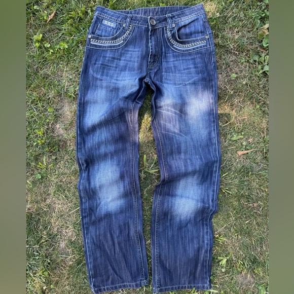 Y2K Relaxed Bootcut Blue jeans - Picture 1 of 6